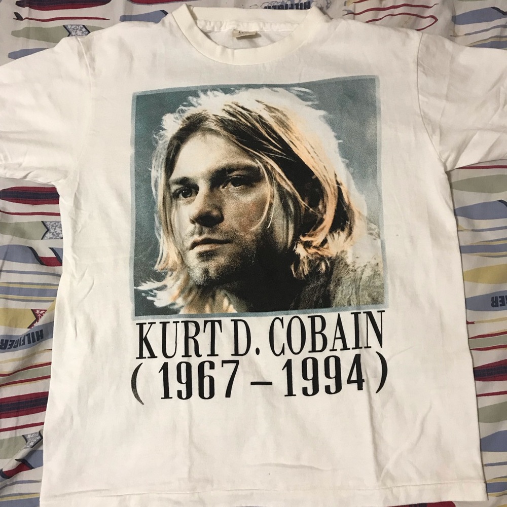 1995 Kurt Cobain Memorial T-Shirt Size L Nirvana